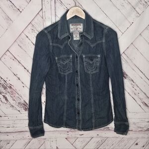 True Religion Rocky Western Denim Buttoned Shirt